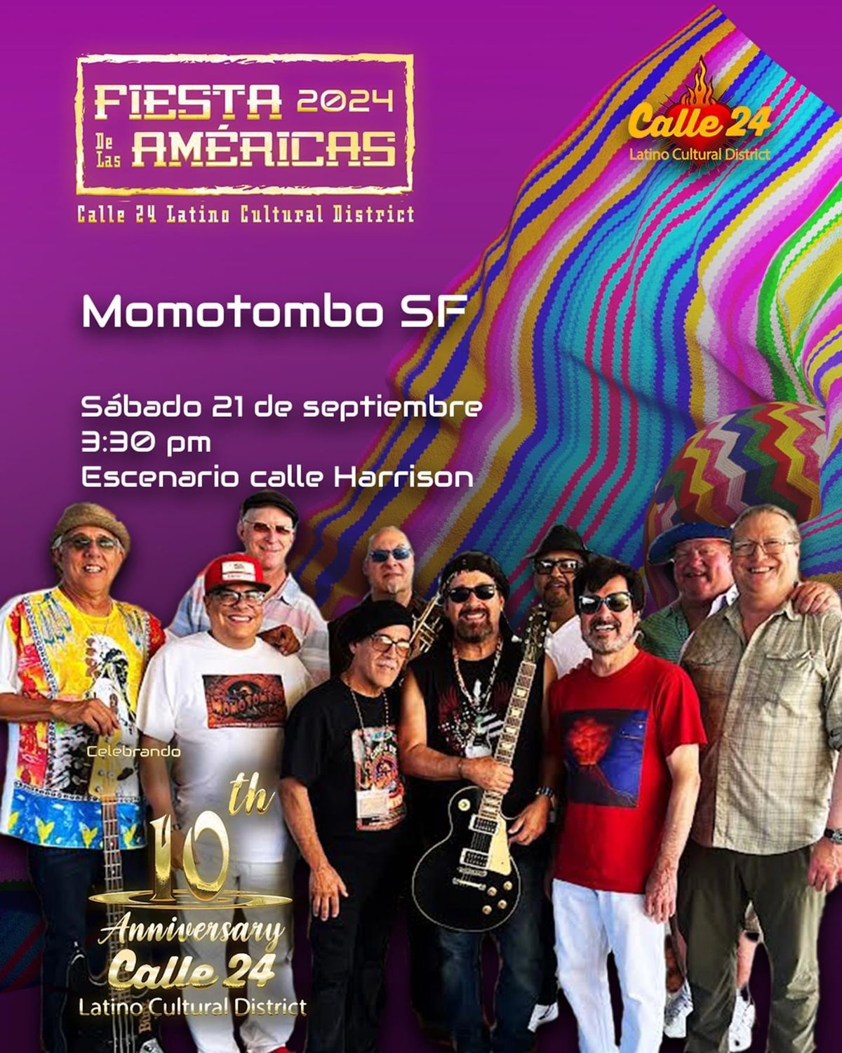 Momotombo-SF featuring former members of Malo & Santana at Fiesta De Las Americas, San Francisco!