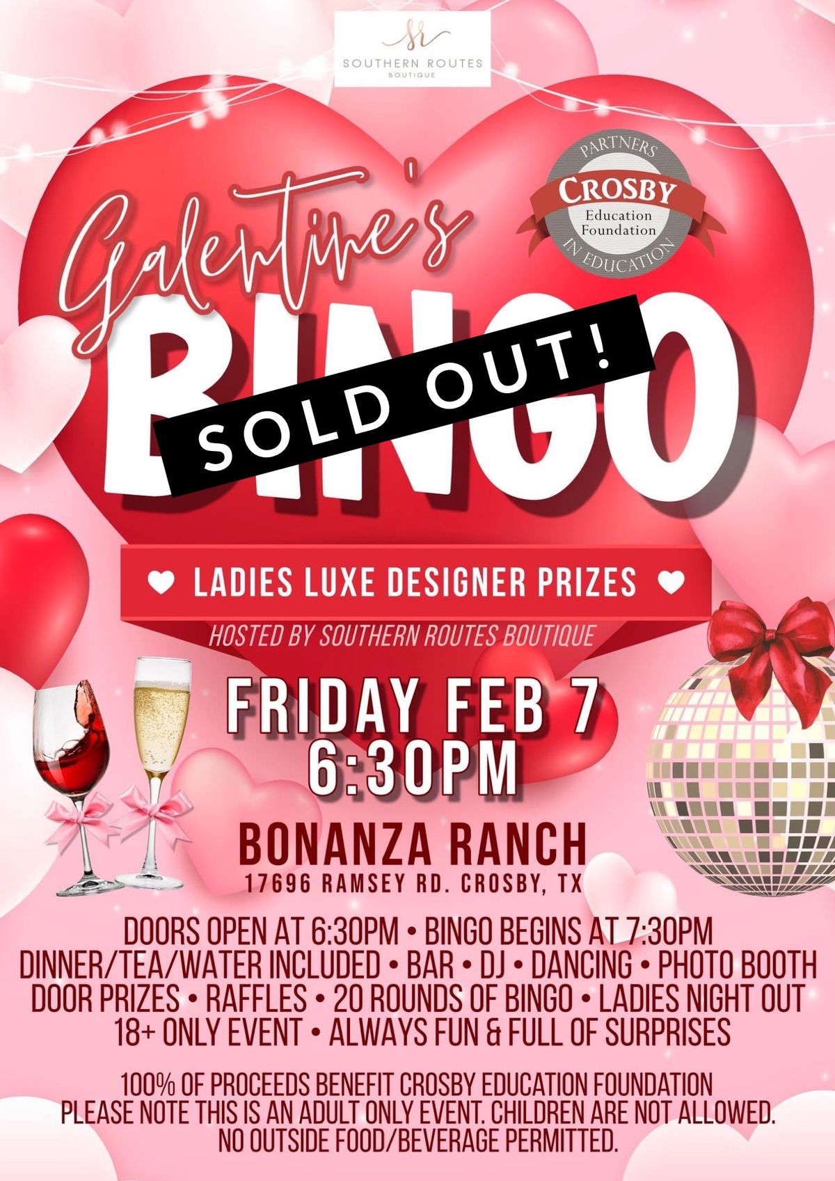 \u2764\ufe0f\ud83d\udc95Galentine\u2019s Ladies Luxe BINGO\ud83d\udc95\u2764\ufe0f