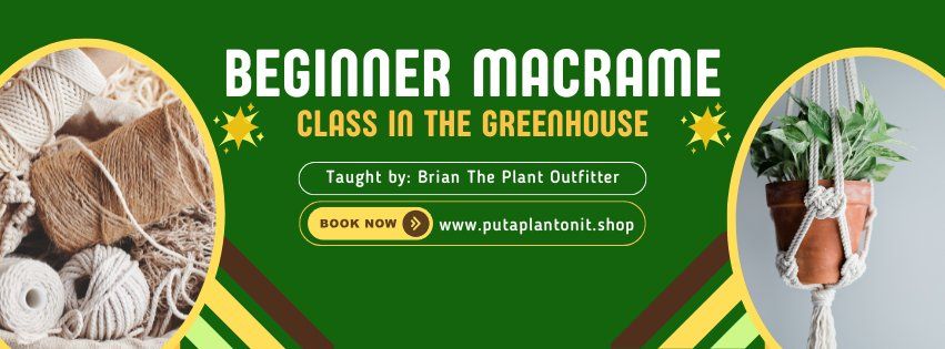 Beginner Macrame Class in the Greenhouse