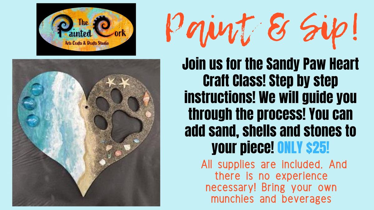 Paint & Craft ~ Sandy Paw Heart!