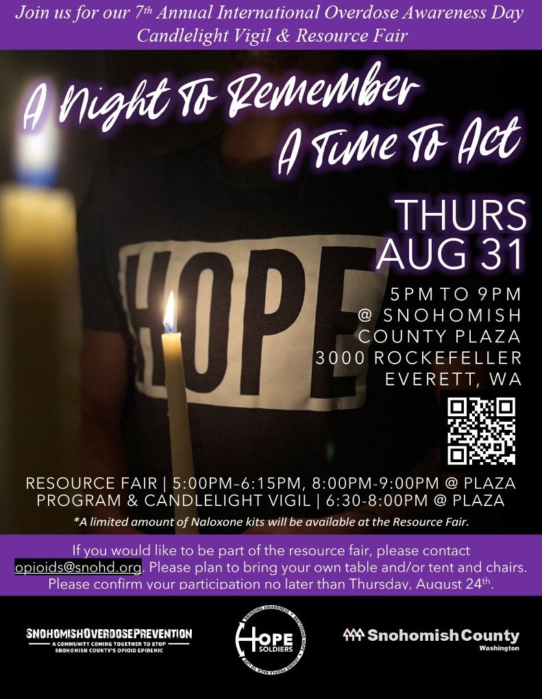 8th Annual "A Night To Remember, A Time To Act" (Snohomish County Overdose Awareness Day Event)