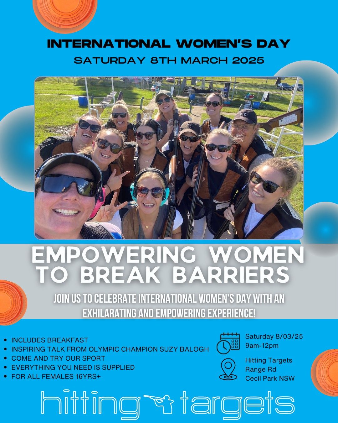 International Women's Day Breakfast + Talk + Clay Target Shooting Experience