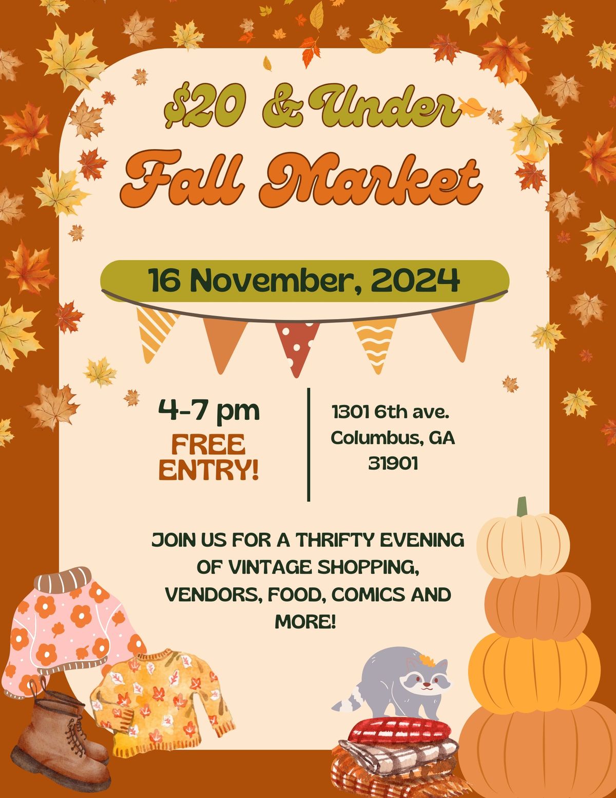 $20 and Under Fall Market