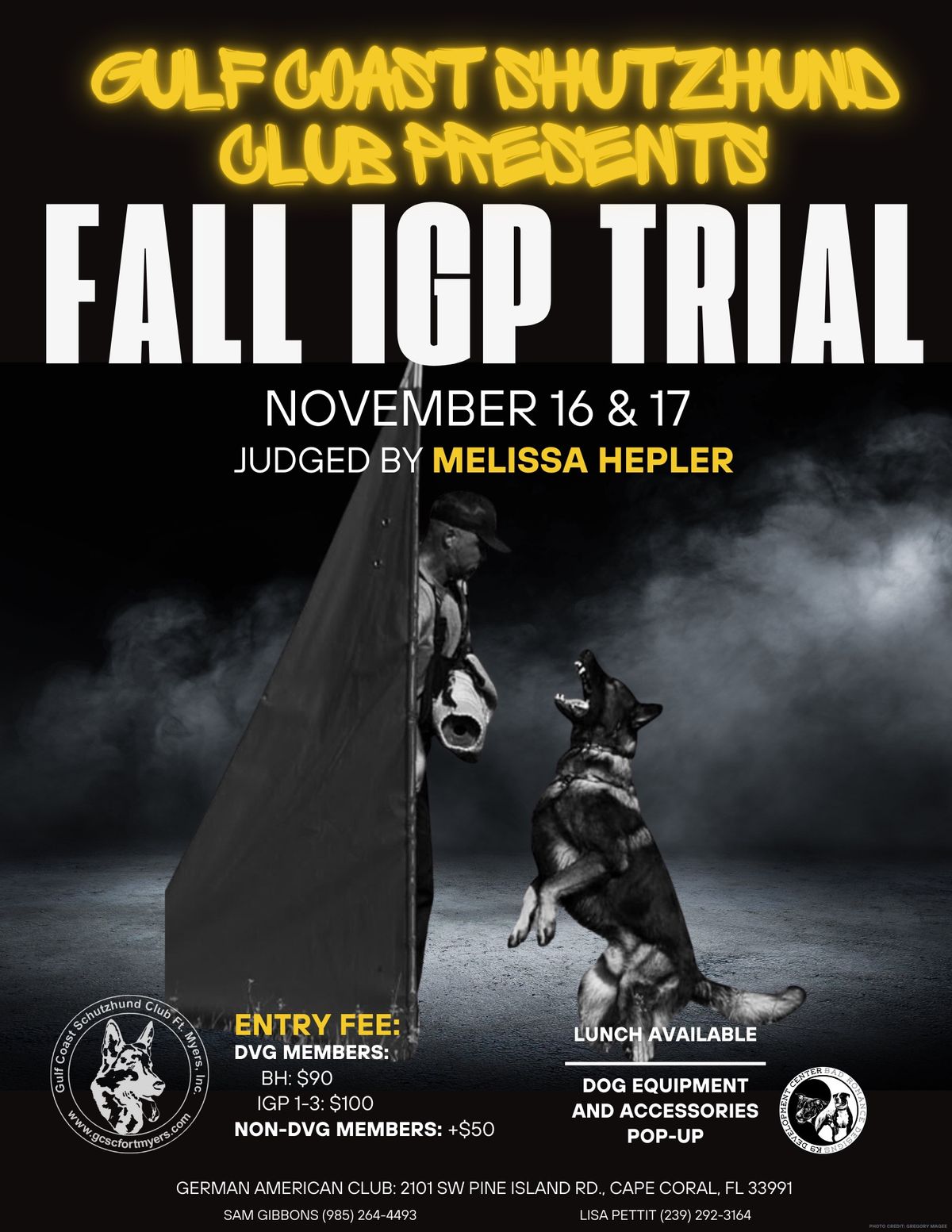 Gulf Coast Schutzhund Club Fall DVG IGP Trial