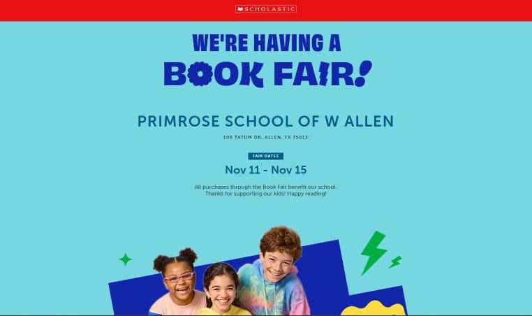 Second Book Fair at Primrose School of West Allen