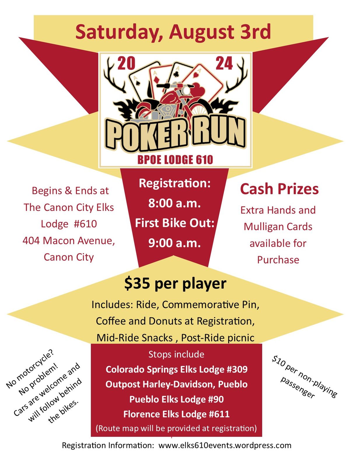 Canon City Elks Inaugural Poker Run
