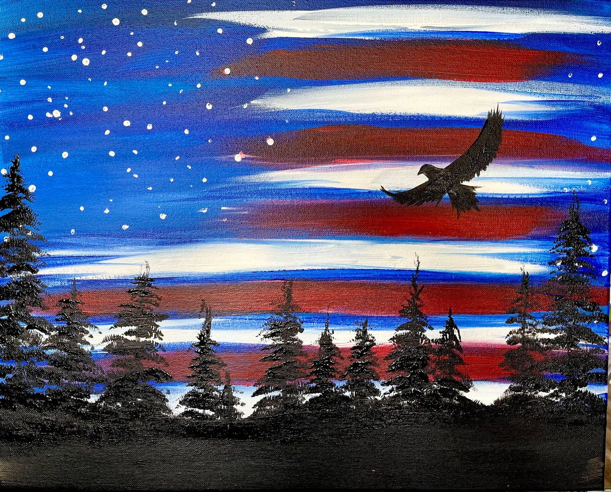 FREEDOM Flies over AMERICA Sip & Paint