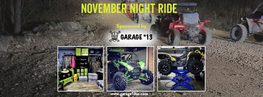 November Night Ride & Bonfire Sponsored by Garage #13