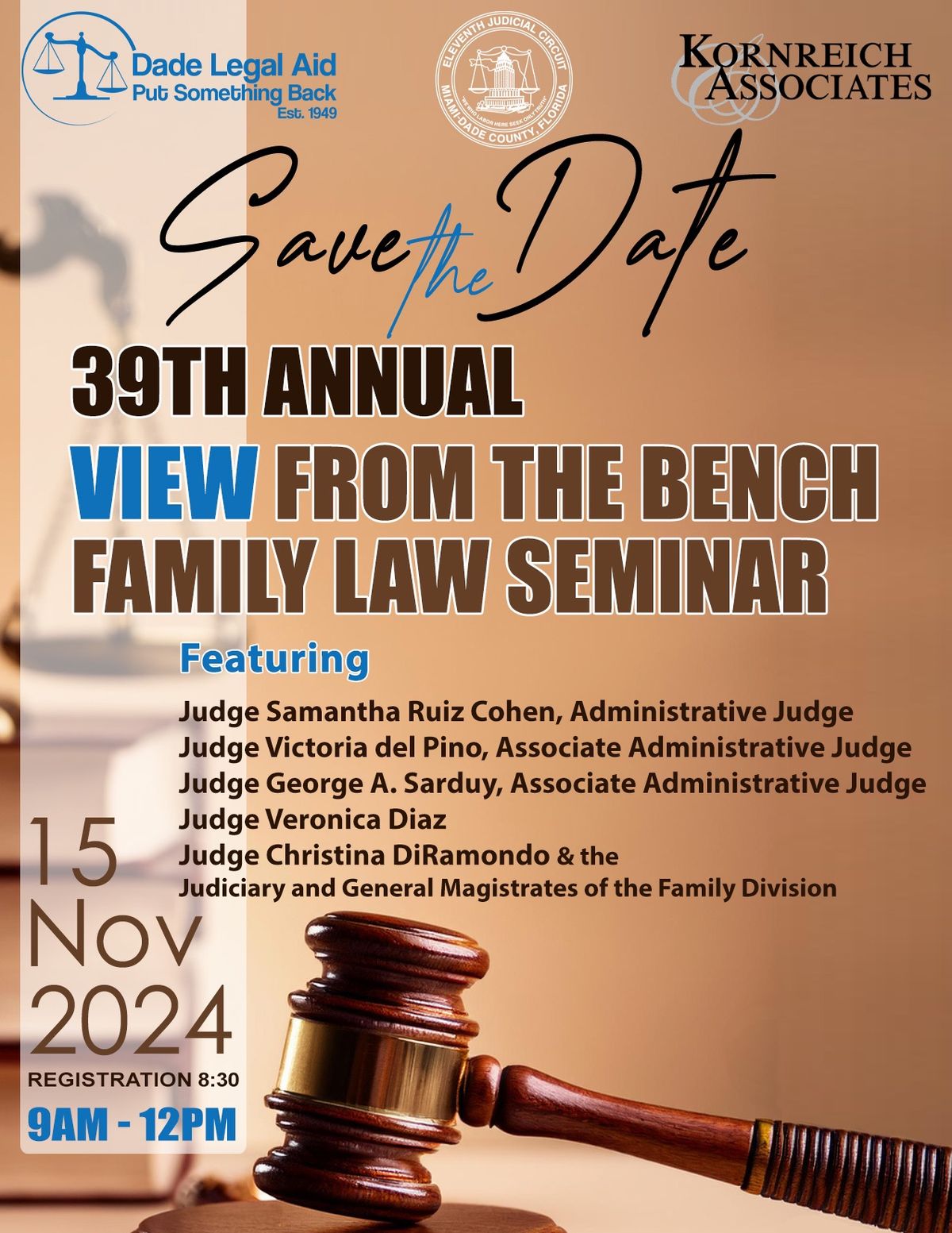 39th Annual View from the Bench Family Seminar