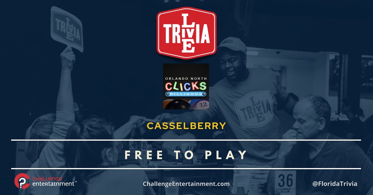 Live Trivia Nights at Clicks Billiards North - Casselberry