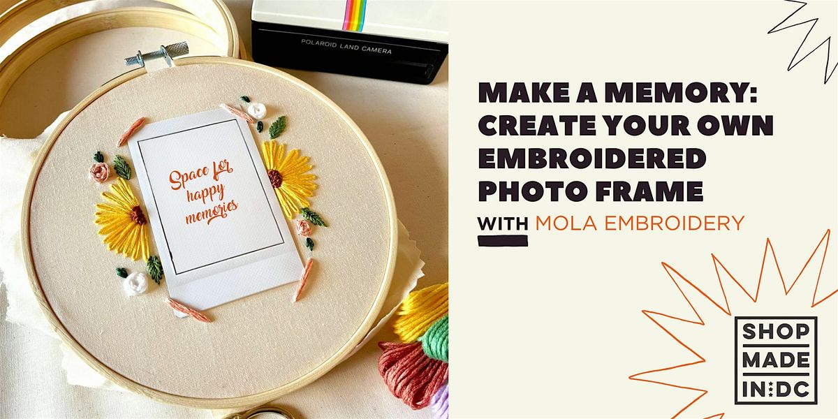 Make a Memory: Create Your Own Embroidered Photo Frame with Mola Embroidery