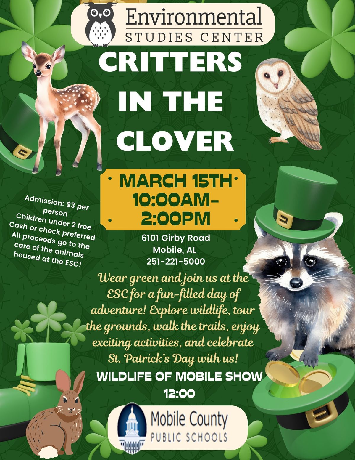 Critters in the Clover - Spring Open House at the ESC