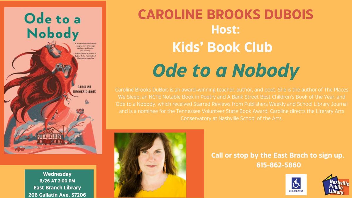 Kids' Book Club with Author Caroline Brooks Dubois