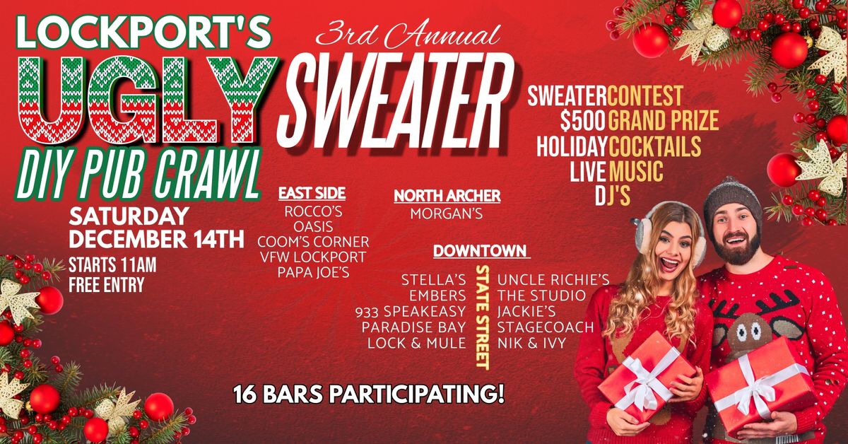 Lockport\u2019s DIY Ugly Sweater Pub Crawl