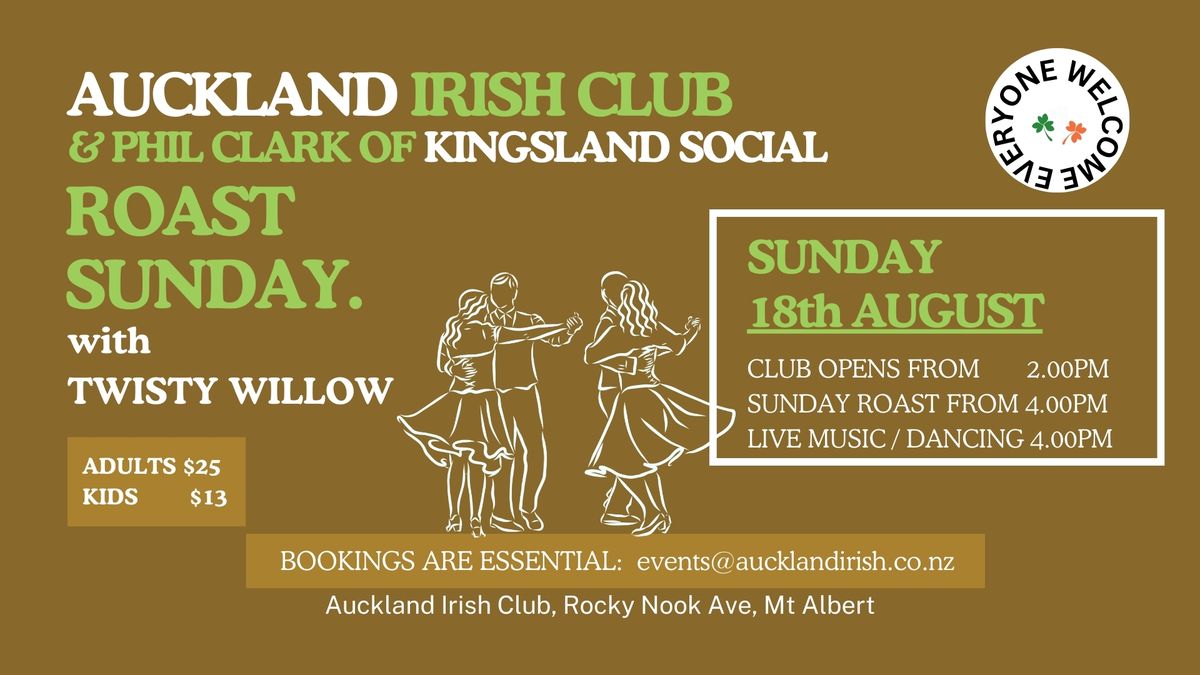Roast Sunday with Twisty Willow Celtic Band