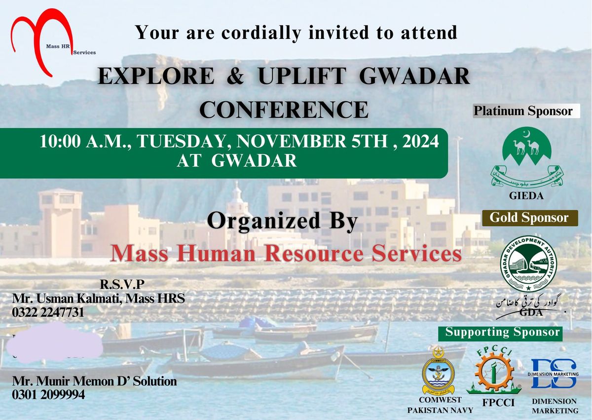 Explore and Uplift Gwadar Conference