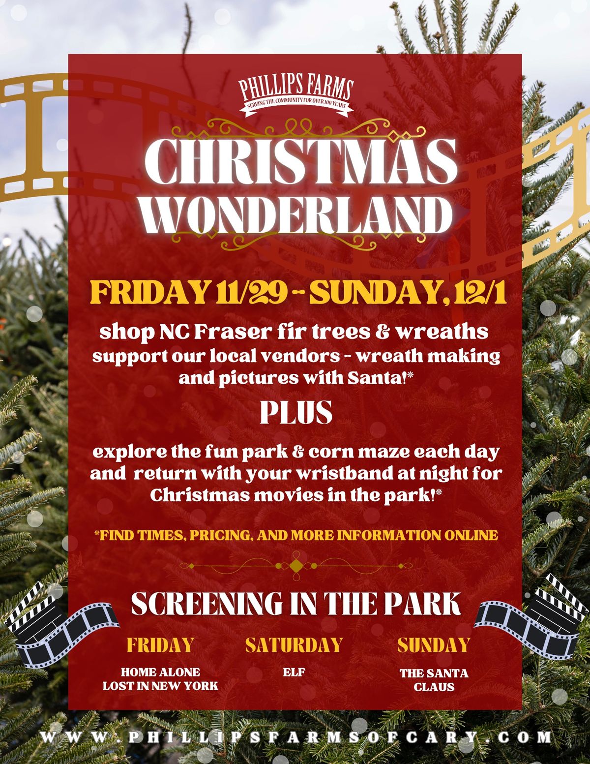 Phillips Farms of Cary Christmas Wonderland, Market, and Movie Nights