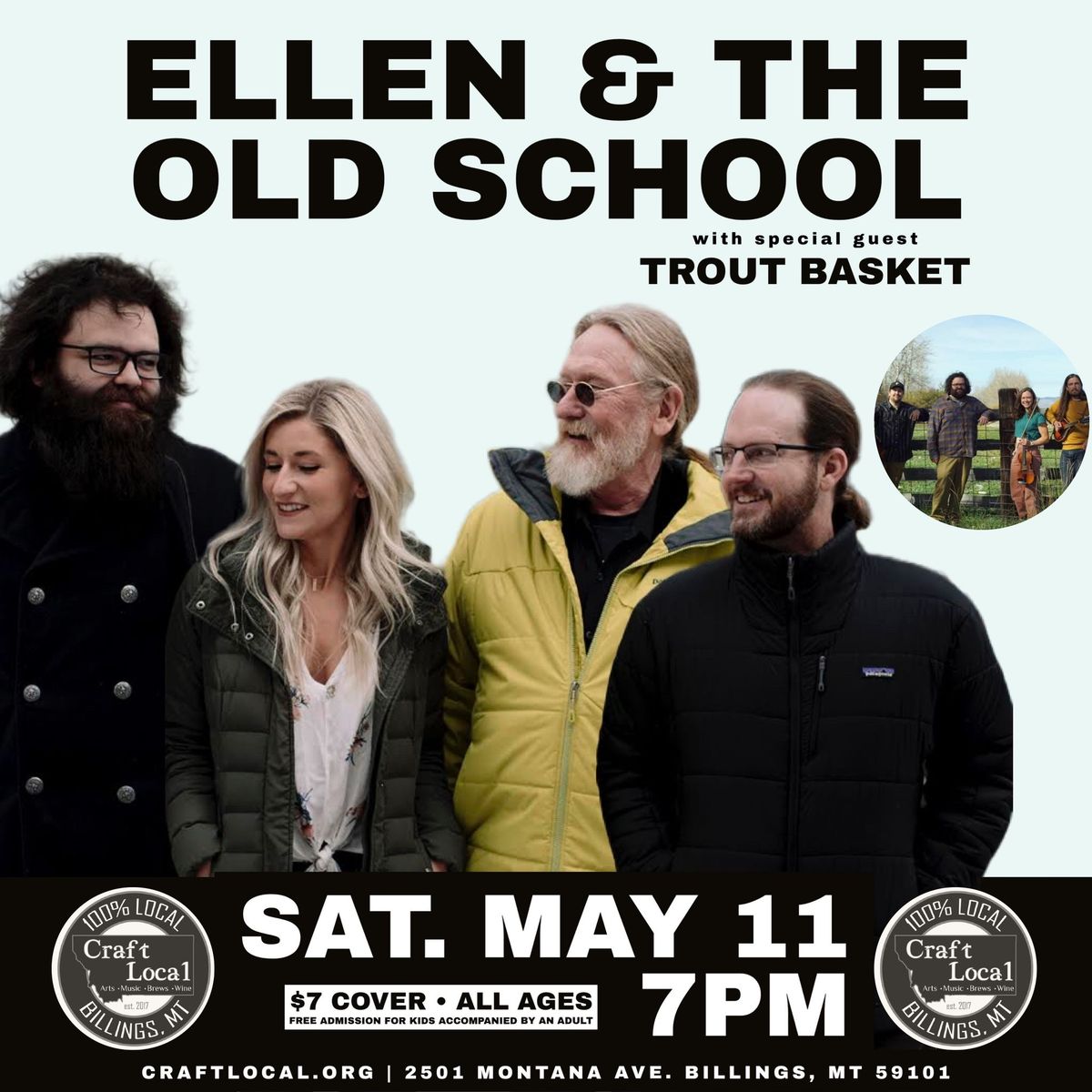 Ellen and the Old School w\/ special guest Trout Basket at Craft Local \u2022 Billings, MT