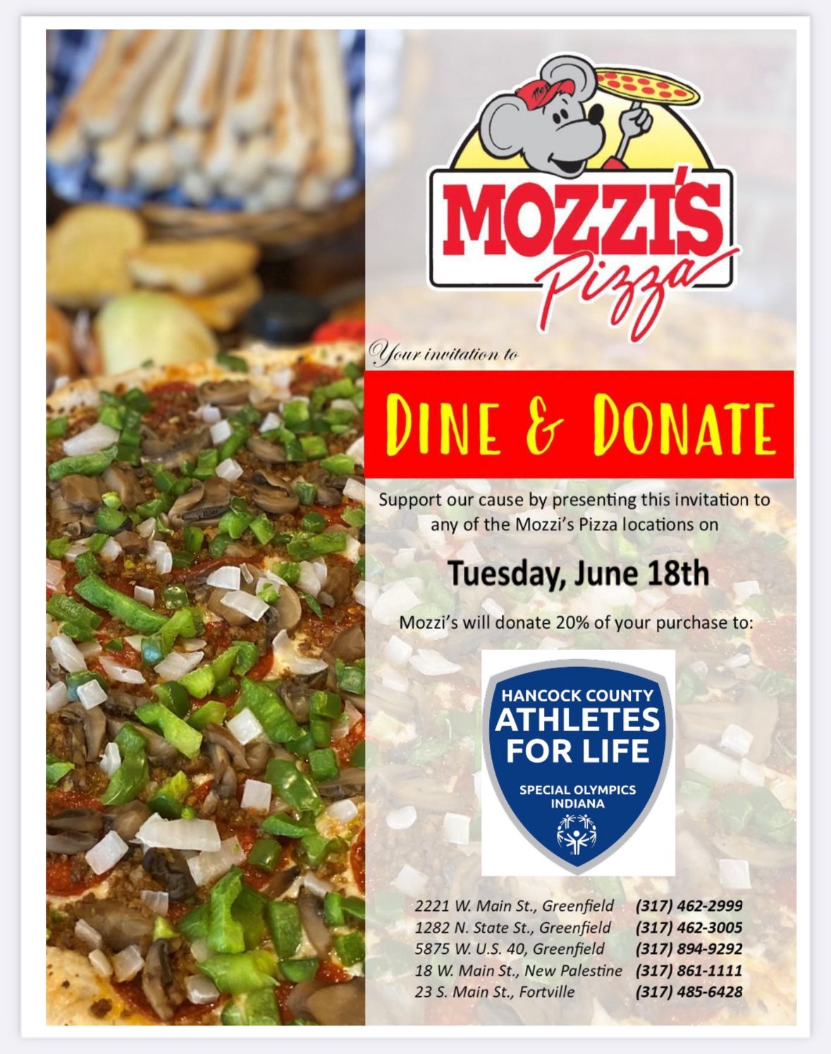 JUNE Dine to Donate Event