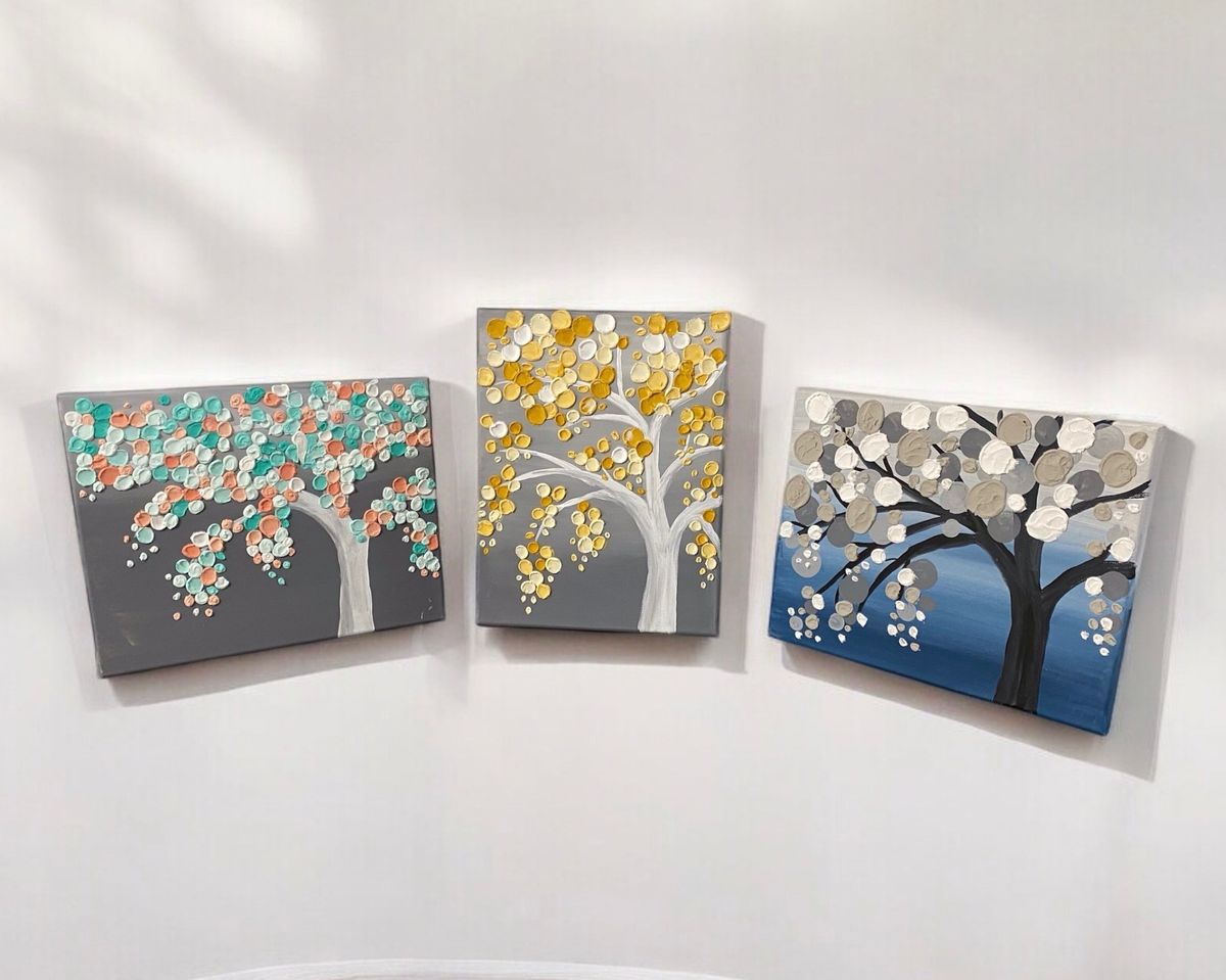 Textured Tree Painting Class $35 2-25-25 6:00-8:00