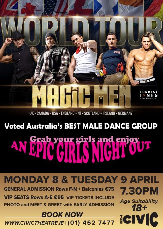 MAGIC MEN AUSTRALIA IN DUBLIN IRELAND - APRIL 8 - 2024   (7:30PM START TIME)