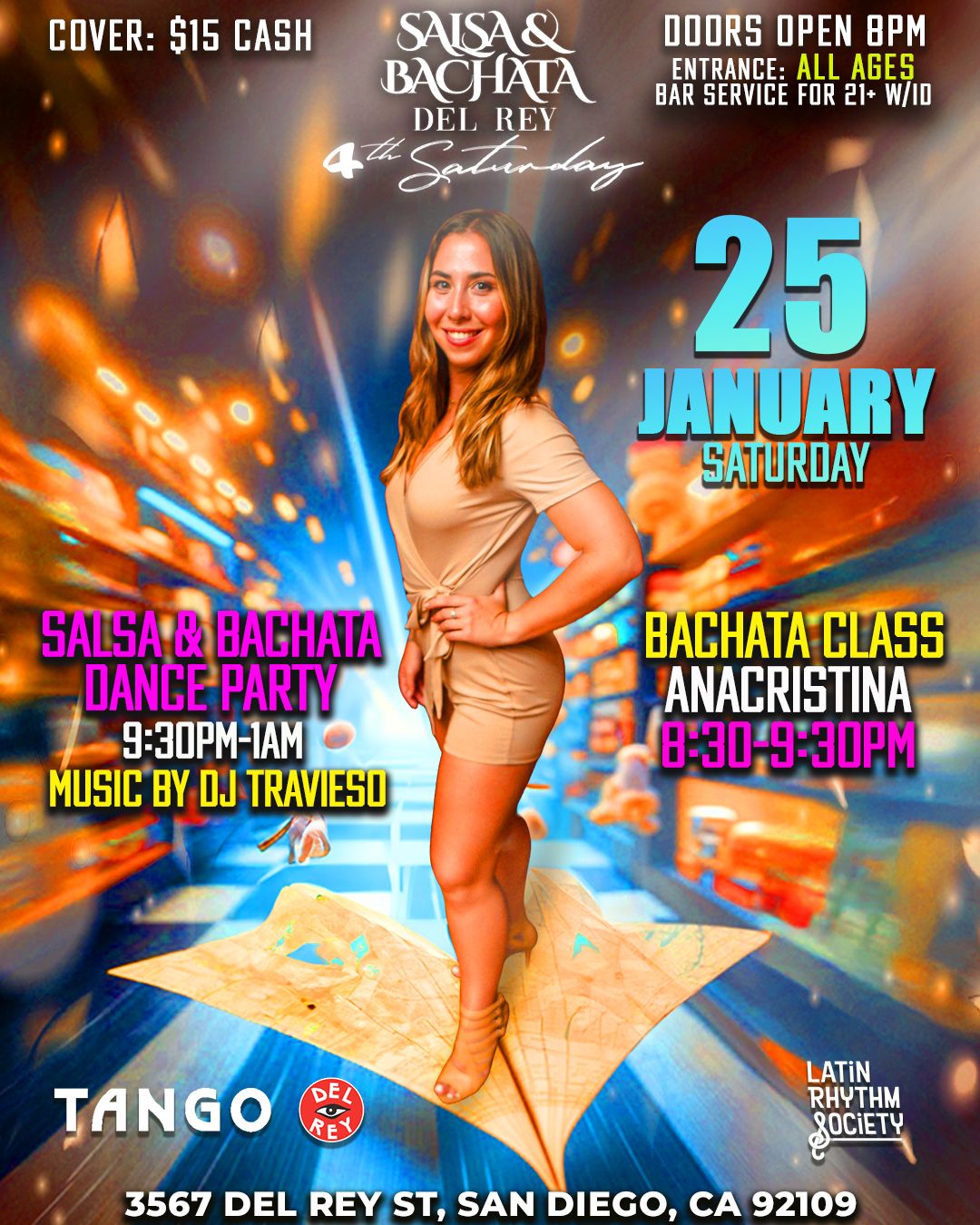 Salsa & Bachata Del Rey Saturday JAN 25 