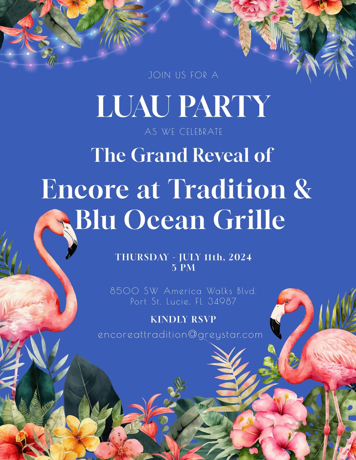 Luau at Encore at Tradition