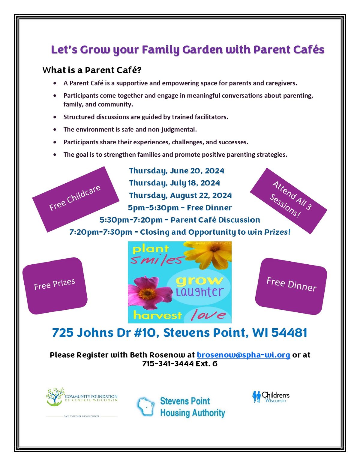 Parent Cafe Session 2 - Thursday, July 18, 2024