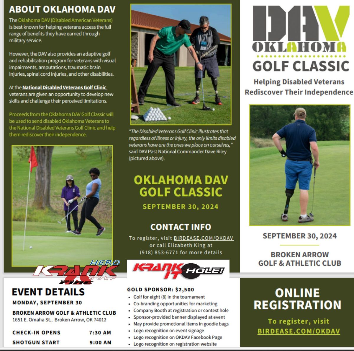 Oklahoma DAV Golf Classic, BROKEN ARROW GOLF