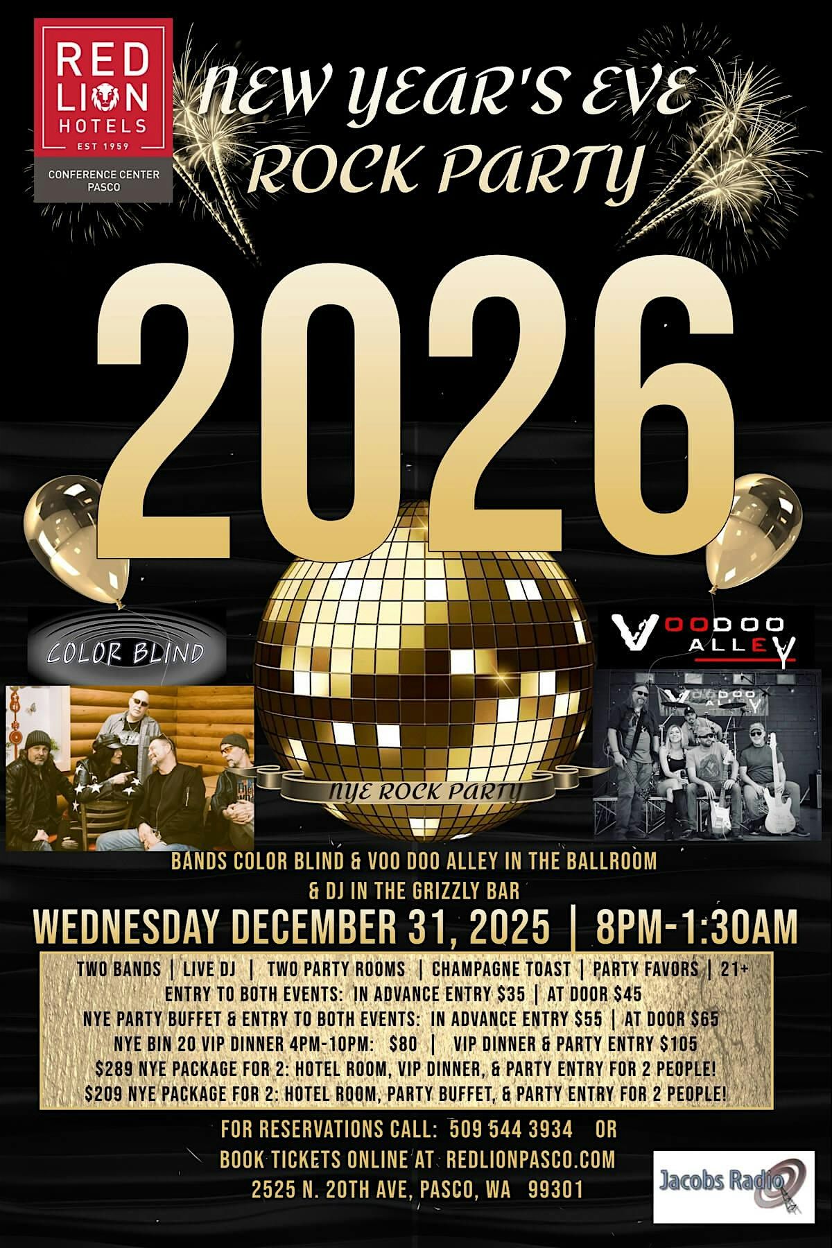 NEW YEAR'S EVE ROCK PARTY @ RED LION PASCO