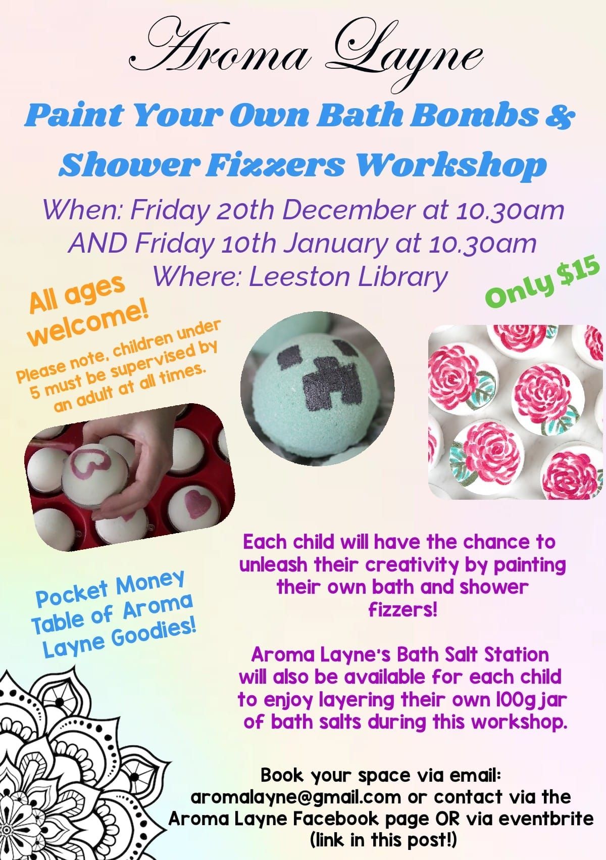 Paint Your Own Bath and Shower Fizzers Workshop