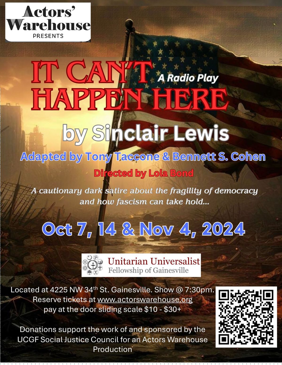 It Can't Happen Here, A Play about Democracy  