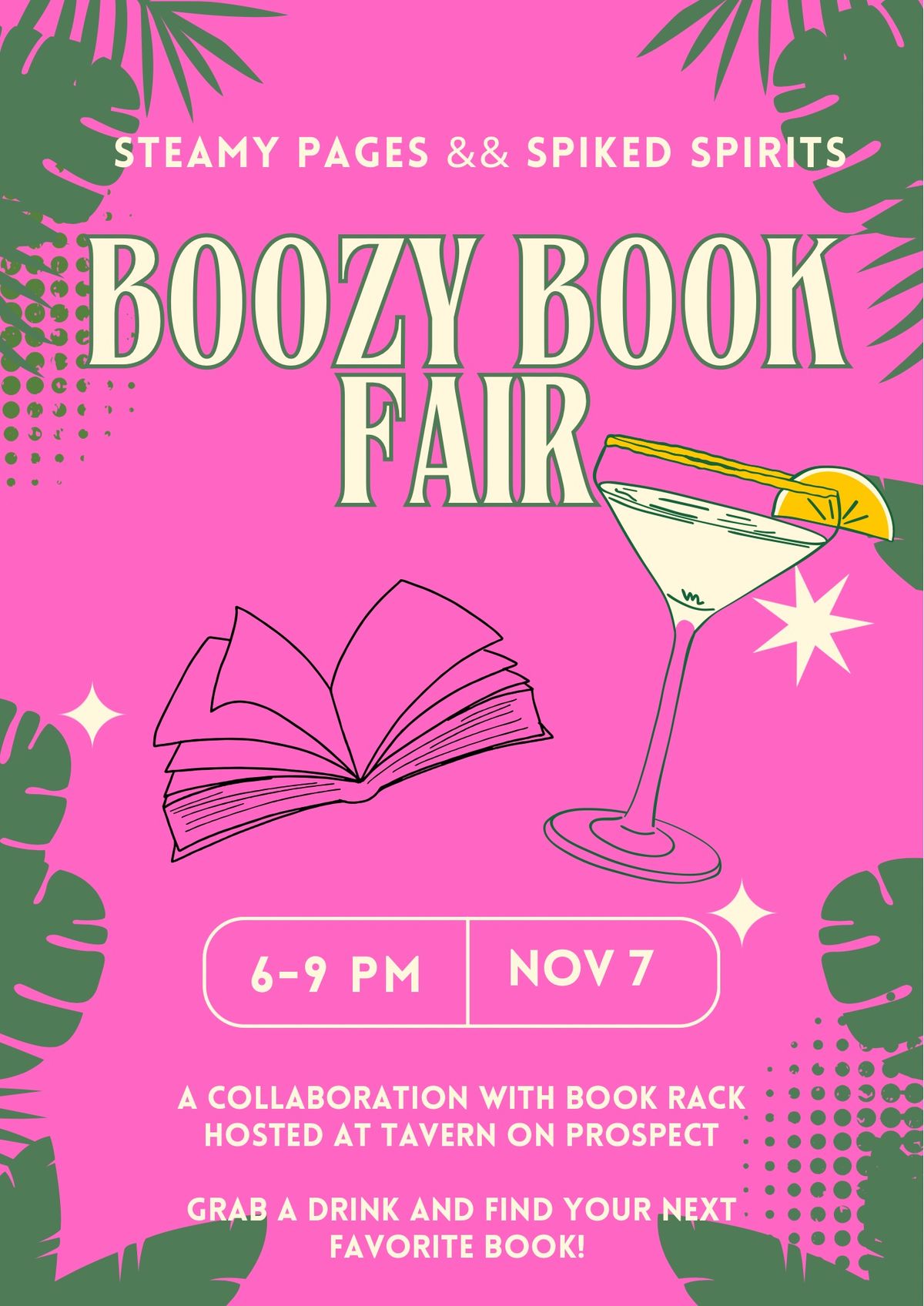 Boozy Book Fair- Steamy Pages & Spiked Spirits