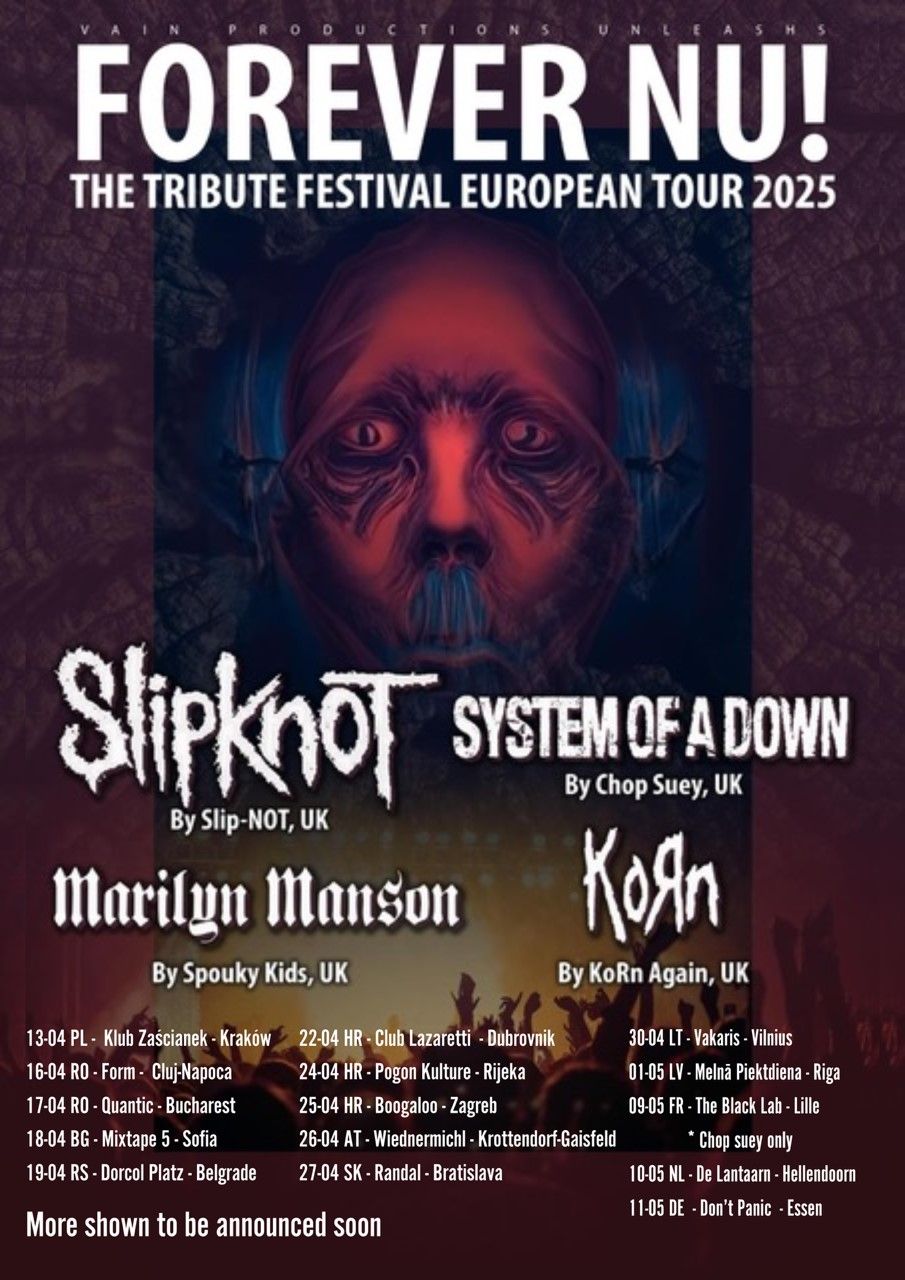 Forever Nu!: Slip-Not \/ SOAD (Chop Suey) \/ Marilyn Manson \/ Korn Again - K\u00f6ln