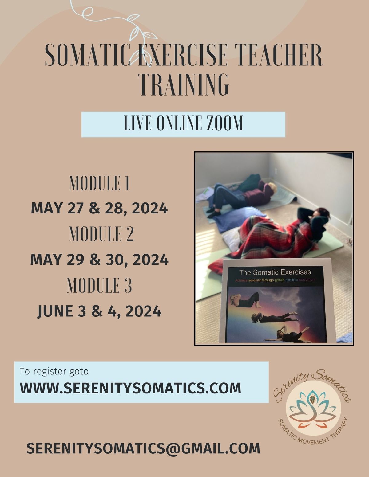 Somatic Exercise Teacher Training - Module 1, 2 & 3