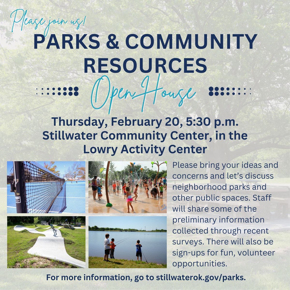 Parks and Community Resources Open House