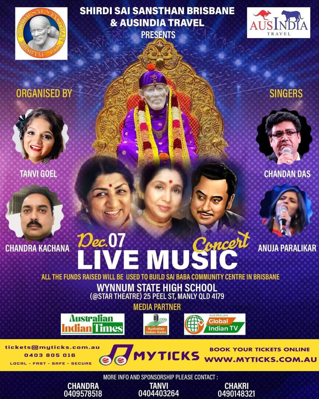 Live Music Night - Fundraiser - Shirdi Sai Sansthan Brisbane