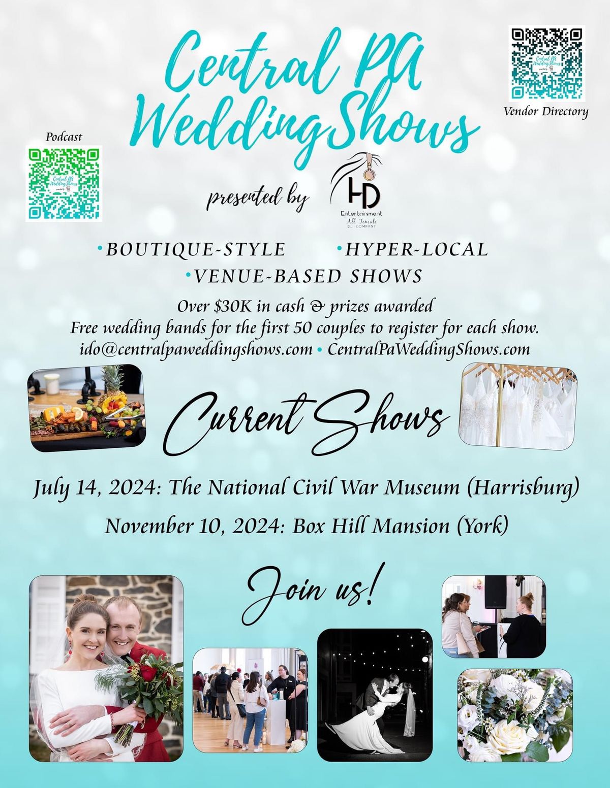 Central PA Wedding Shows 11\/10\/24 in York