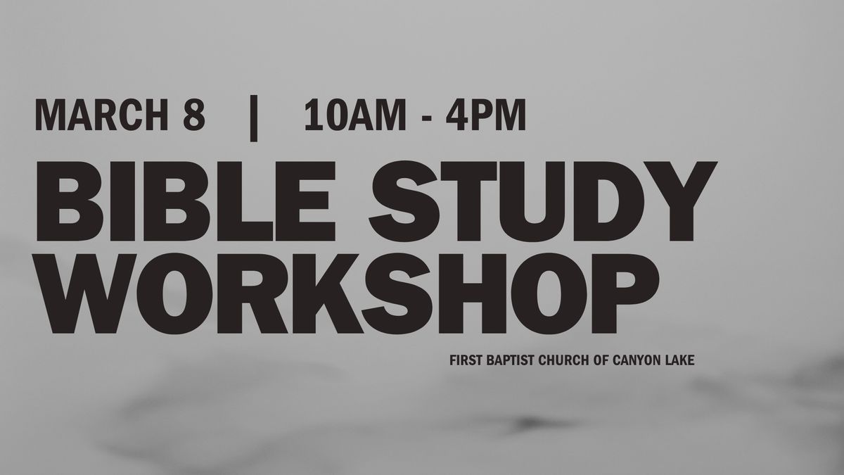 Bible Study Workshop