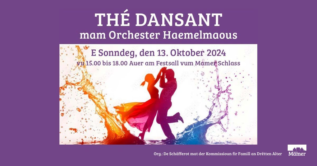 Th\u00e9 dansant mam Orchester Haemelmaous