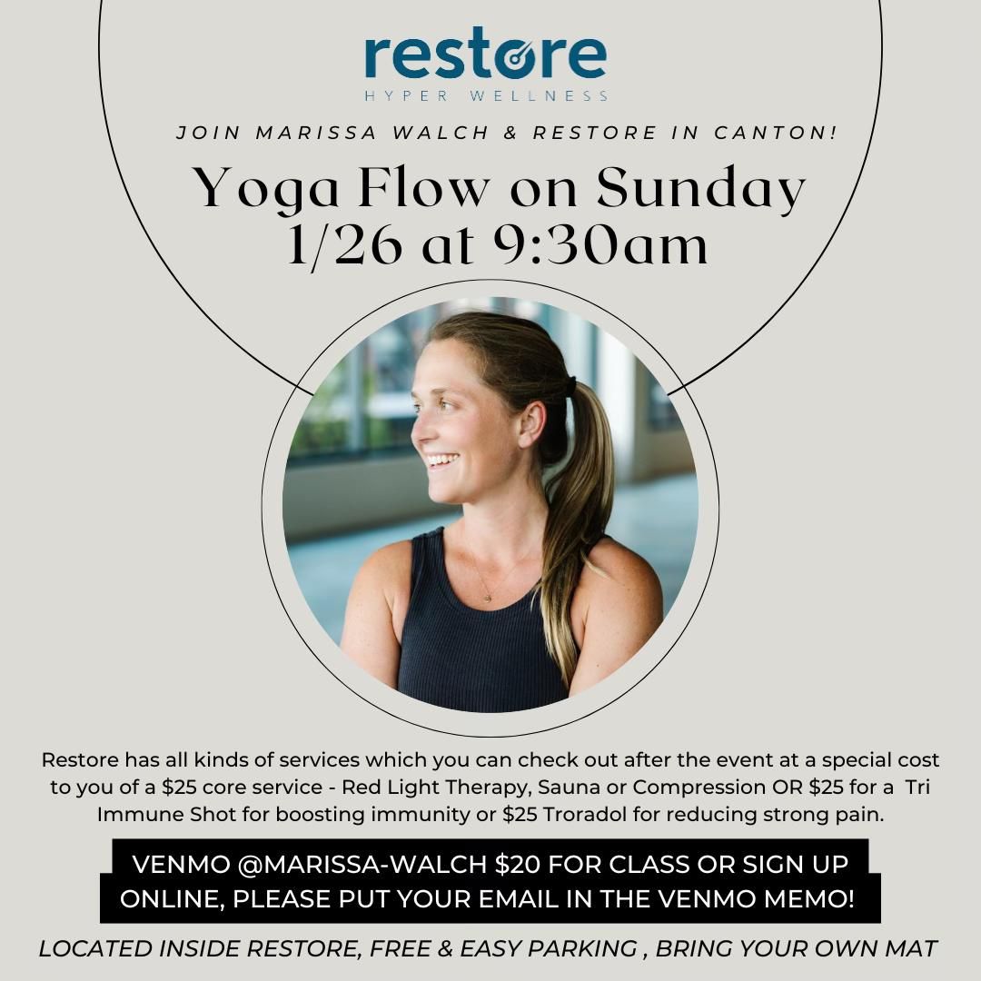 Yoga Flow at Restore Hyper Wellness with Marissa