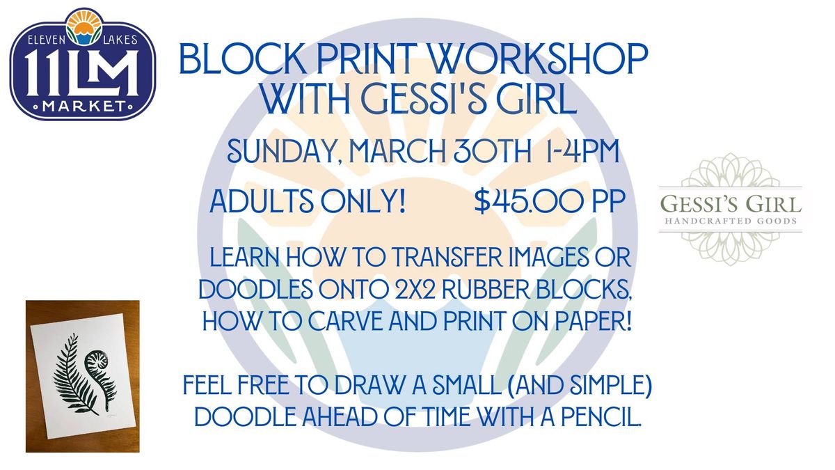 Block Print Workshop with Gessi's Girl