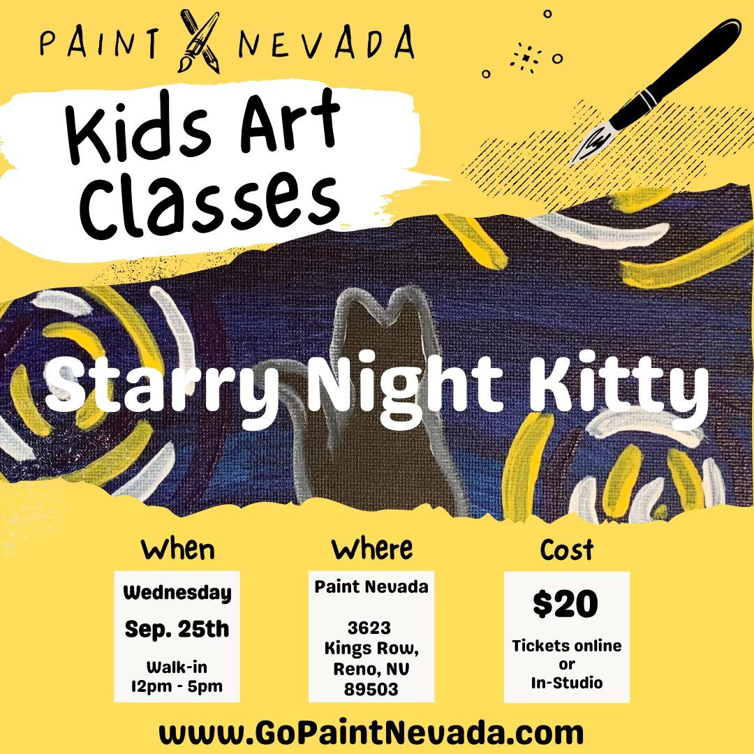 Starry Night Kitty Art Class