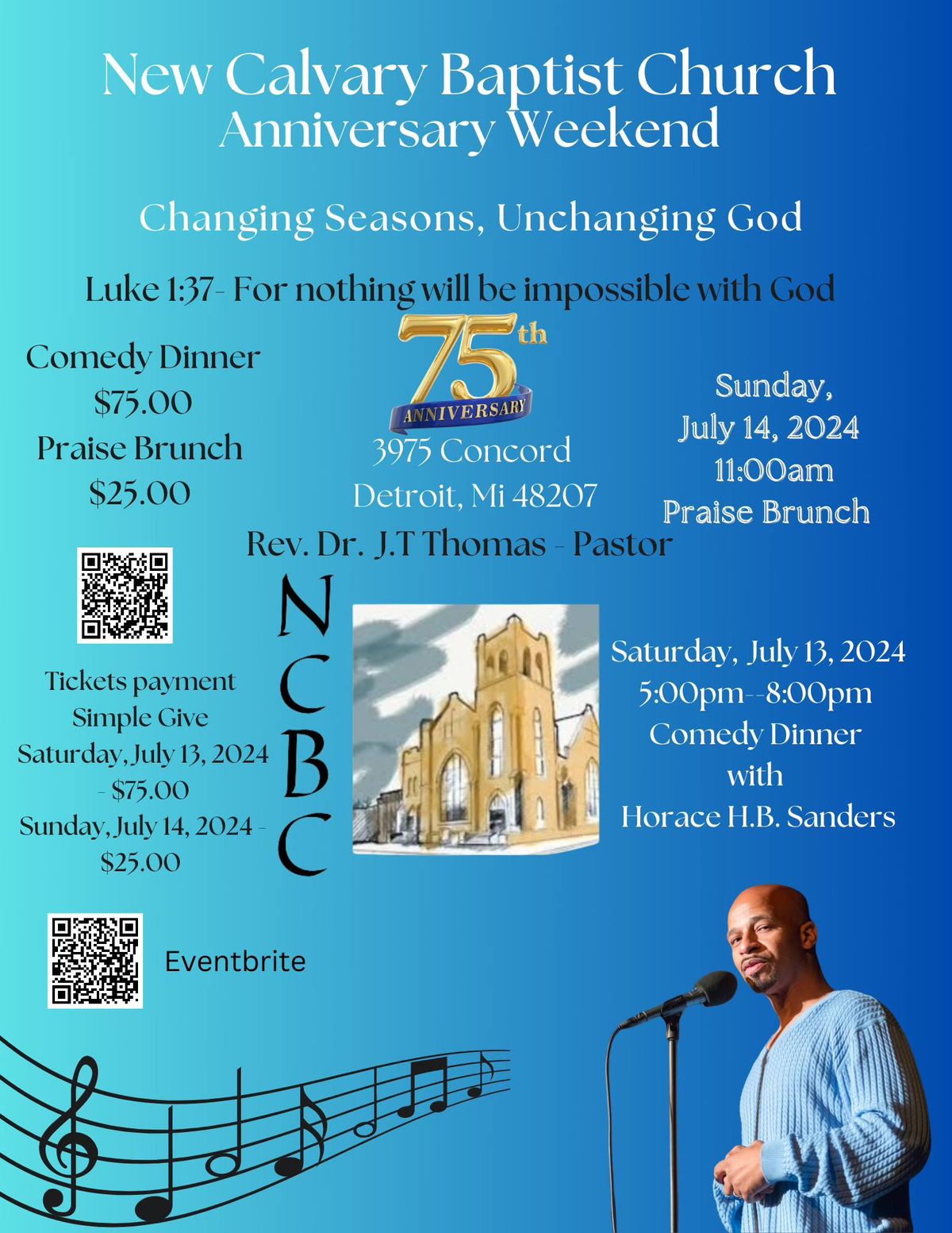 New Calvary Baptist Church 75th Anniversary Weekend