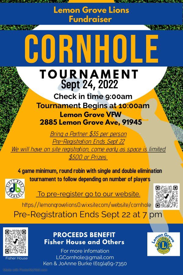 Lemon Grove Lions Cornhole Tournament