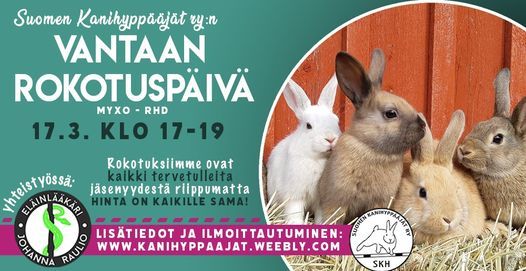 TÄYNNÄ/ Vantaan MYXO-RHD -rokotuspäivä , Eläinlääkäri Johanna  Raulio, Vantaa, 17 March 2021