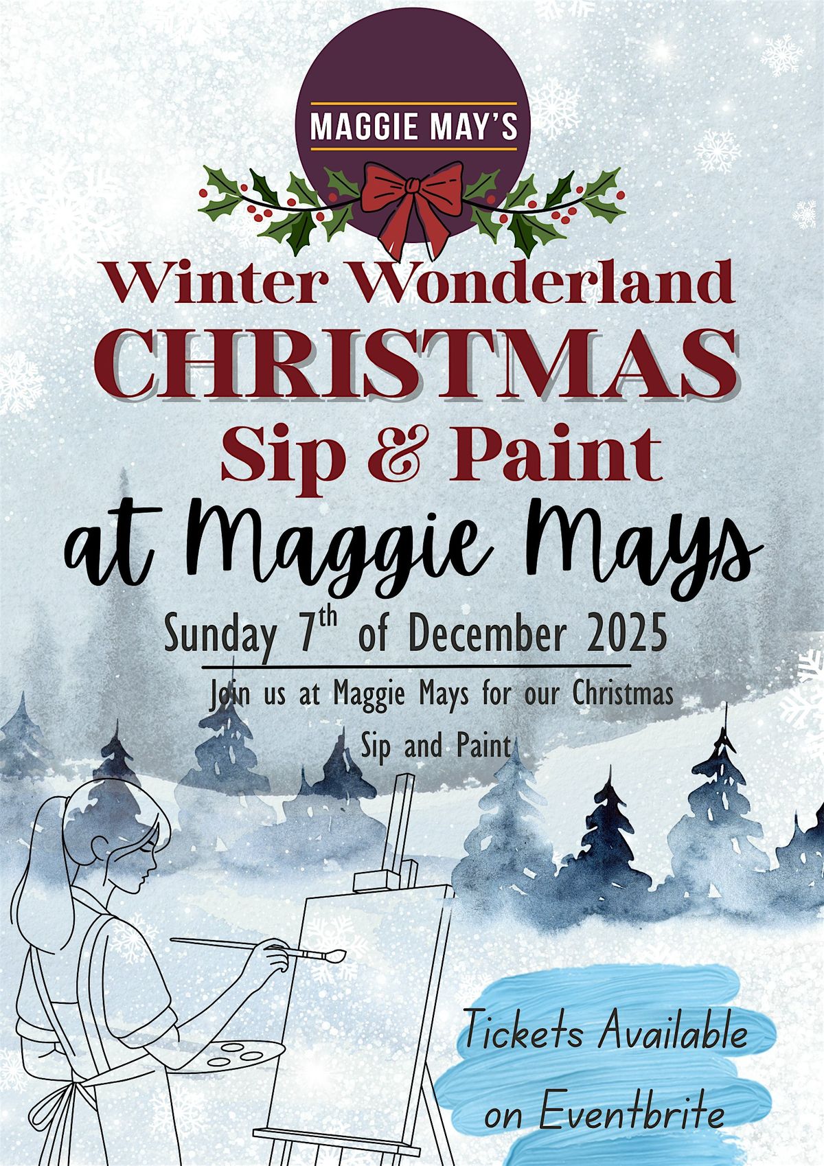 Maggie Mays Christmas Sip & Paint
