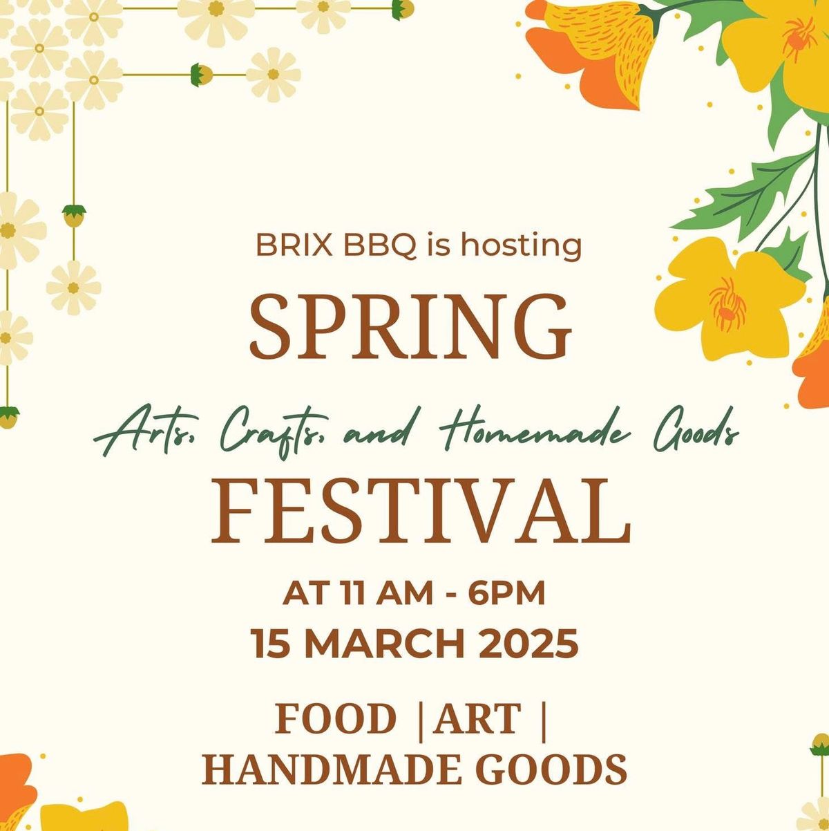 Spring Arts, Crafts, and Homemade Goodies Festival