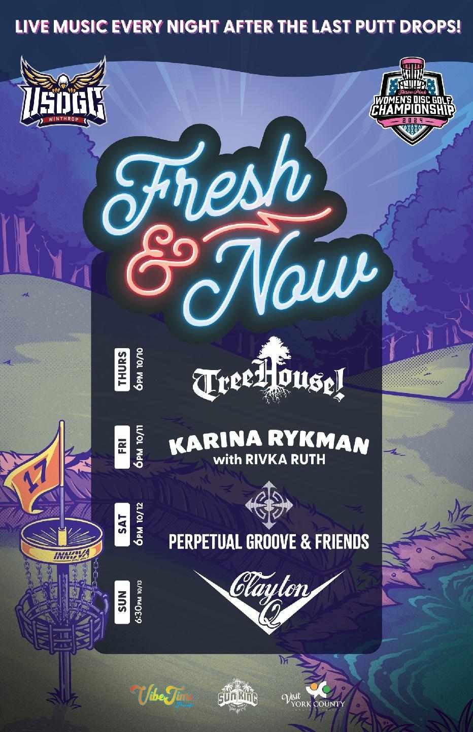 TreeHouse! at US Disc Golf Championship- Fresh & Now Concert Series