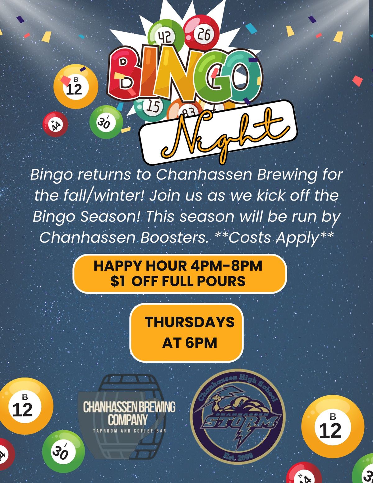 Bingo at Chanhassen Brewing Co with Chanhassen Boosters Club